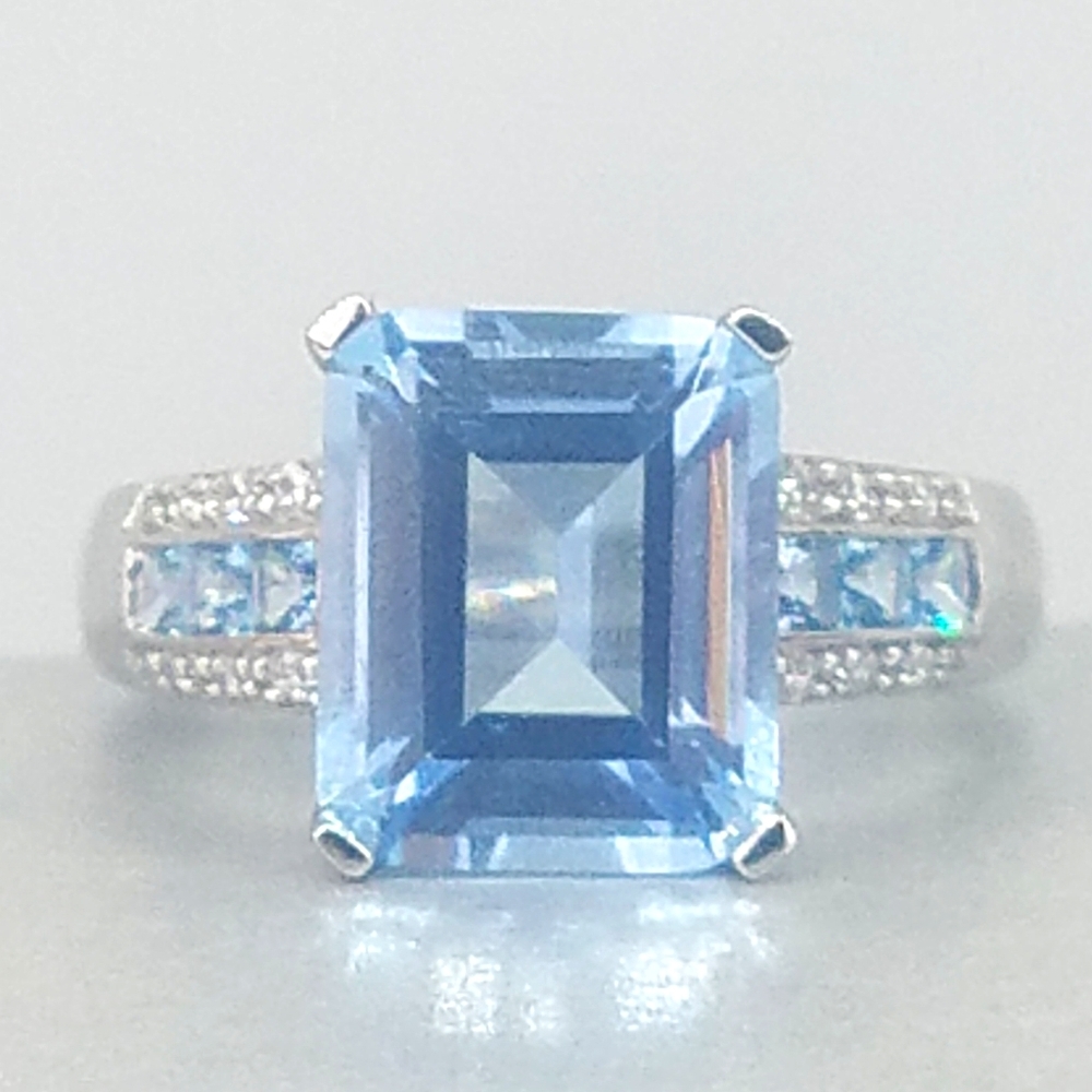 📌SOLD📌 AQUAMARINE SILVER RING - Picture 7 of 12